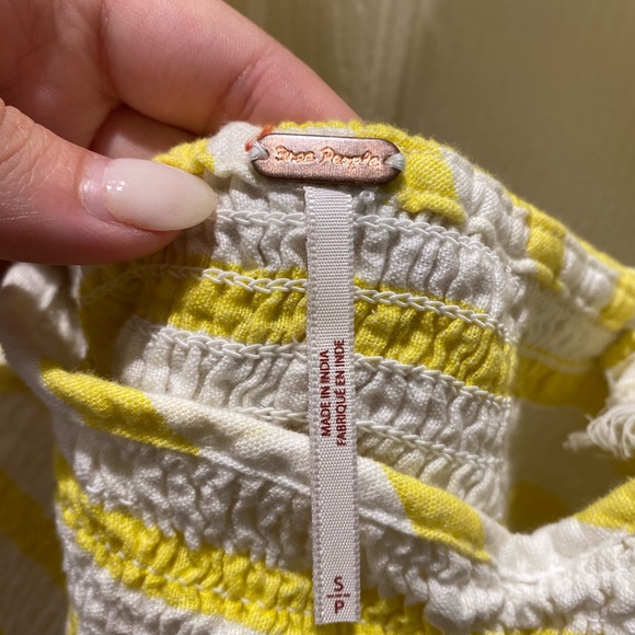 free people yellow ruffle tank - Picture 3 of 4